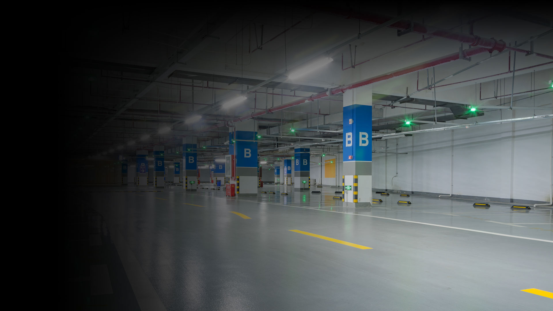 Illuminated Parking lot