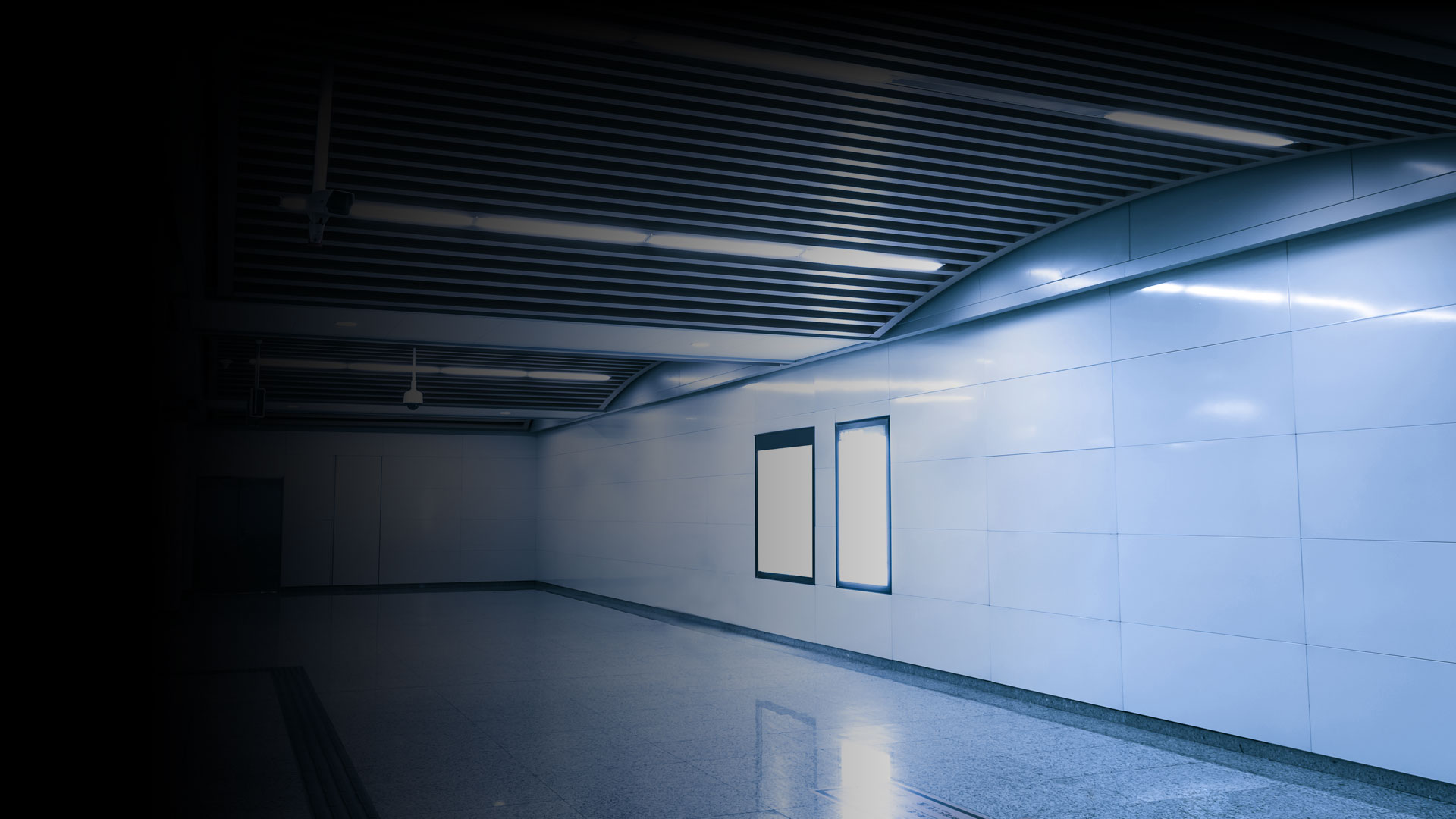 Corridor with lights