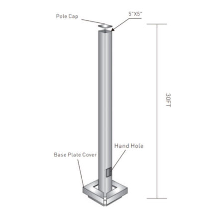 5x5 30 ft Suare pole