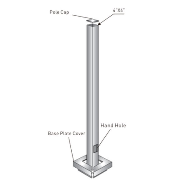 4x4 Square pole
