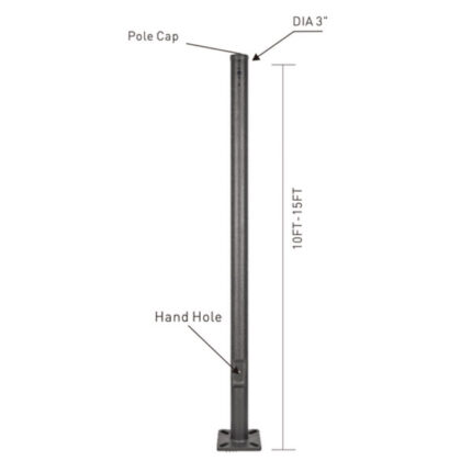 10 and 15ft round pole